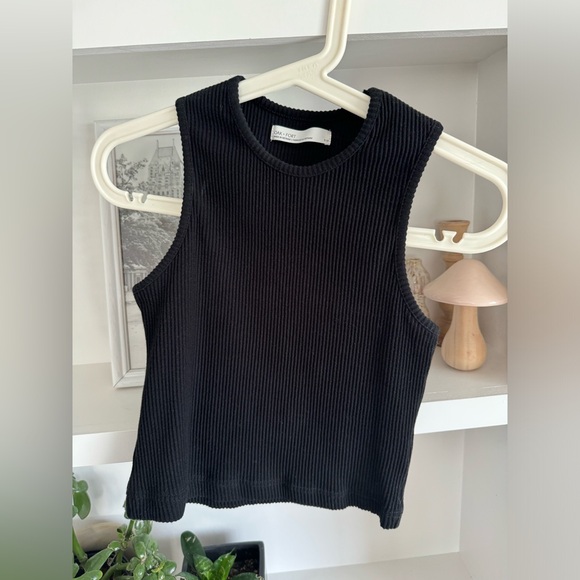 Oak + Fort ribbed crop tank top - Picture 1 of 3